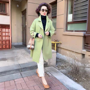 
Autumn new high-end temperament and fashionable mid-length air cotton trench coat mother casual loose large-size trench coat