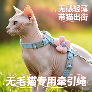 
Special kitten traction rope for hairless cats, cat pet and kitten anti-breakaway strap, cat harness, I-shaped harness