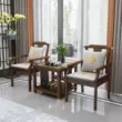 Bộ ghế sofa gỗ nguyên khối kiểu Trung Quốc mới ba món dành cho lễ tân, bàn trà, ghế đàm phán khách sạn, ghế Taishi, kết hợp ghế bành ban công bàn trà phòng khách