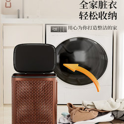 Partitionable Dirty Clothes Basket, Household Large-Capacity Laundry Basket with Wheels, Bathroom Dirty Clothes Basket, Clothes Storage Basket