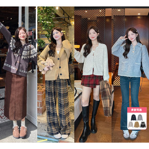 
TAKIYAS SHOP knitted sweater/cardigan combination