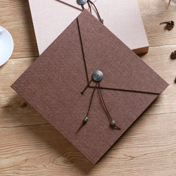 Laminated Self-Adhesive DIY Photo Album, Handmade Adhesive-Type Baby Growth and Couple Memory Book, Cloth-Covered Creative Gift