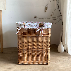 ins Handmade Wicker Storage Basket Vintage Style Miscellaneous Items Toy Storage Basket Living Room Bedroom Decorative Basket