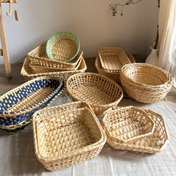 Ten Pieces! Creative Wicker Storage ins Fruit Baskets, Snack Baskets, Pastoral Style Trays, Special Clearance Sale