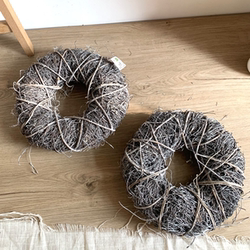 Send 2! Wreath Vine Ring, Handmade Wicker Wreath from a Flower Shop, Christmas Decorations, Vine Circle, Pastoral Style Garden Supplies