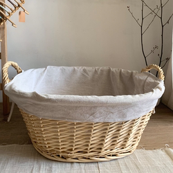 Shop Owner Recommended! Handmade Wicker Laundry Basket for Export, Large Storage Basket for Dirty Clothes ~ Special Clearance Sale