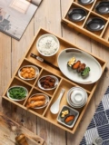 Керамическая японская посуда, ретро обеденная тарелка, комплект