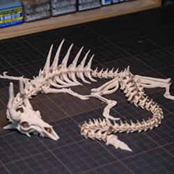 3D Printed Movable Skeleton Dragon Bone Dragon Hinge-Type Toy Desktop Decoration Creative Gift Fish Tank Landscaping Ornament