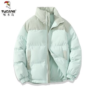 
Woodpecker down cotton jacket for men and women 2024 new winter stand-up collar bread coat warm cotton jacket couple cotton coat trend