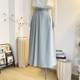 Suit skirt for women mid-length spring and summer high waist A-line large umbrella skirt covering hips to make you look slim in commuting temperament long skirt
