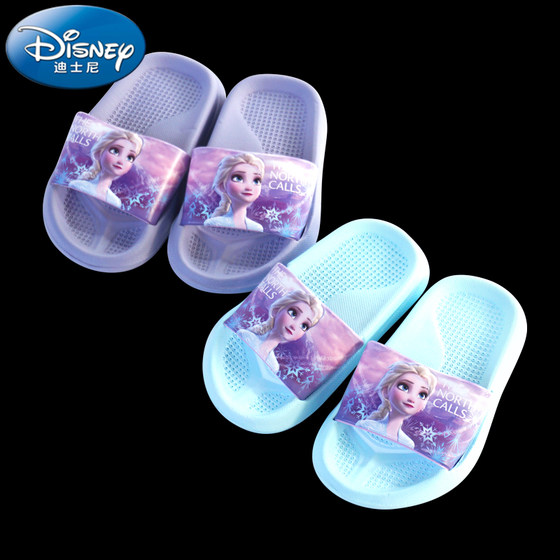 Disney Frozen Princess Elsa Summer Children's Slippers Girls Soft Sole Home Unslip Children Light
