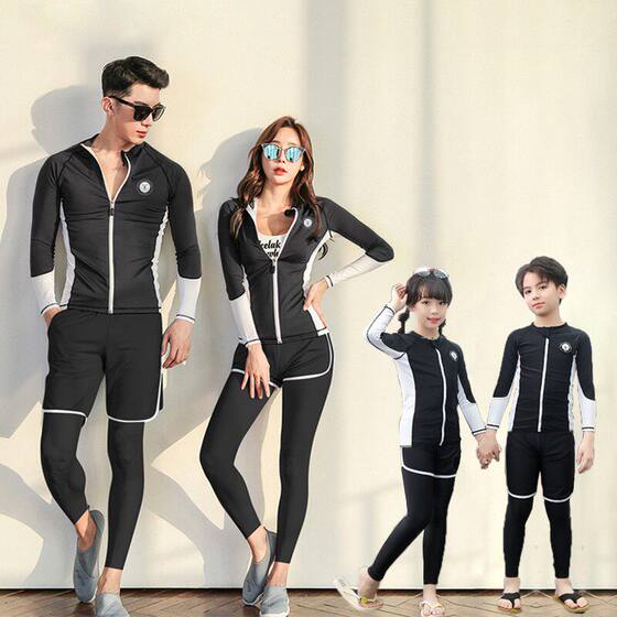 
Diving suit Parent-child couple suit Swimming suit trousers Long sleeves Sun protection Quick-drying surfing boys and girls snorkeling jelly suit