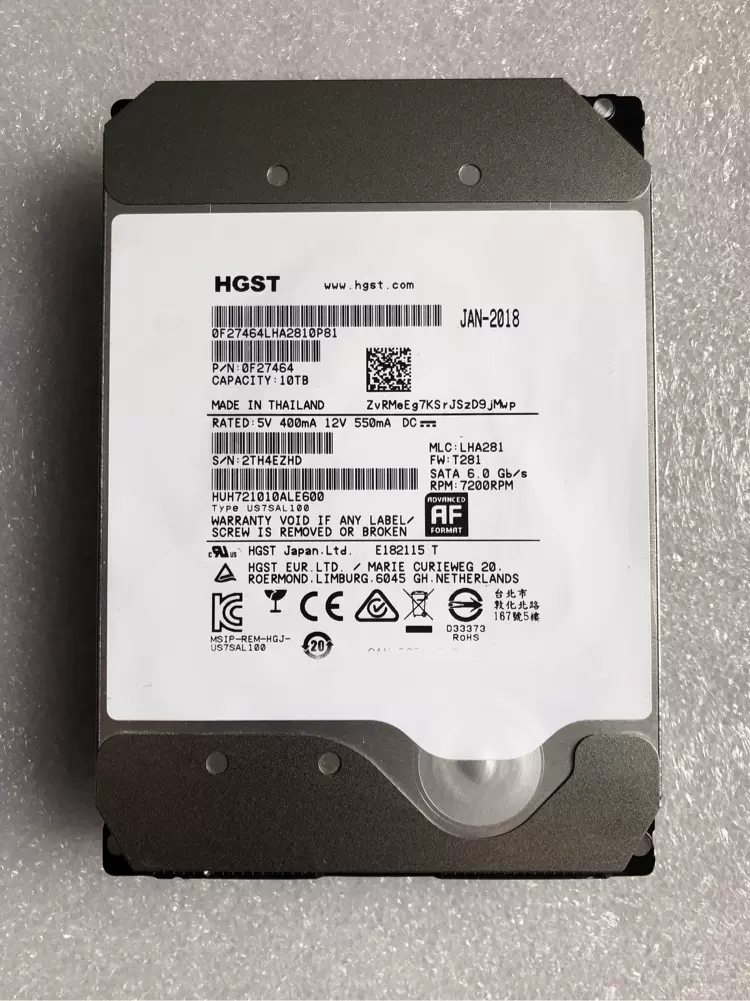 包郵日立/HGST 4TB HUS726040ALA610 128M SATA 3.5寸企業級硬碟