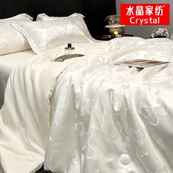 Crystal Home Textiles 2026 New Summer Ice Silk Cooling Quilt Four-Piece Set Air-Conditioning Quilt with a Cool Feel, Machine Washable Thin Quilt