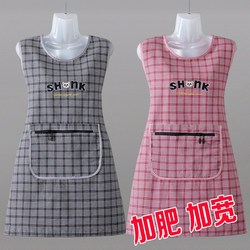 Plus-Size Cotton Apron Breathable Workwear for Kitchen, Home Cooking, Anti-Stain, Dirt-Resistant, Work Apron for Women