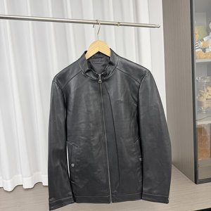 
Withdrawal order! PU soft leather! Foreign trade men's spring and autumn stand collar business casual windproof leather jacket