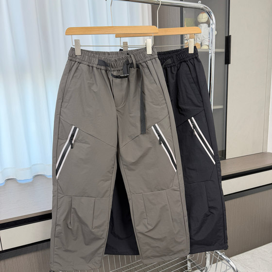 
90 duck down! Outdoor functional style! Winter men and women foreign trade sports and casual paratrooper pants assault pants down pants