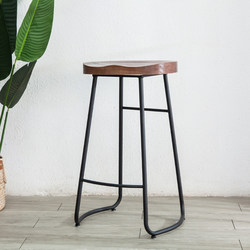 Simple Bar Stool, European-Style Solid Wood Bar Chair, High Stool, Stylish and Creative Bar Chair, High Stool, Modern Home Chair