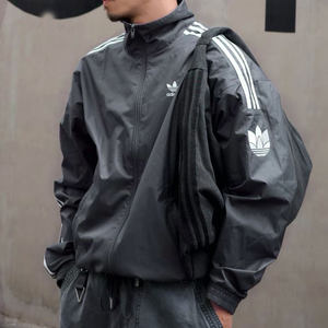 
Adidas Clover Windproof Coat Men's Spring New Stand Collar Baseball Uniform Casual Retro American Jacket Jacket