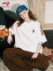 BEETLE TOWN rag-striped striped V-neck short-sleeved T-shirt for women's summer bear series Solona cool top