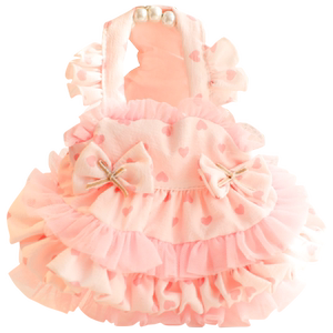 
Dog clothes spring and summer thin cat princess love fluffy gauze skirt Lolita small dog Teddy pet 5562