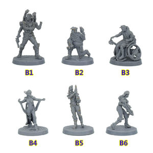Revenge science fiction board game model war chess running group Greek lord alien mech soldiers casualties and soldiers corpse
