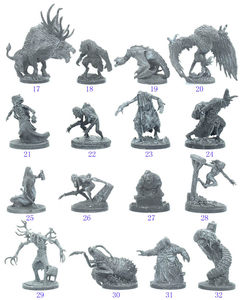 Witcher 3 Old World Boarding Model 17 ~ 32 Antlers Monster Werewolf Dragon Snake Worm Ghost Monster
