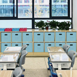 Oxford Cloth Storage Box Foldable Class Grid Bookcase Storage Box Dormitory Clothing Organizing Storage Box Large Capacity