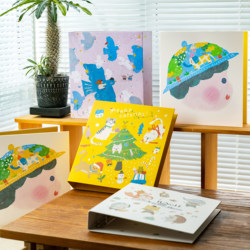 Children's Growth Photo Album 4inch 6inch Baby's First Birthday Commemorative Self-Adhesive Insert-Type Large-Capacity Family Photo Album