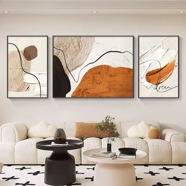 Light luxury abstract living room decorative painting modern minimalist ...