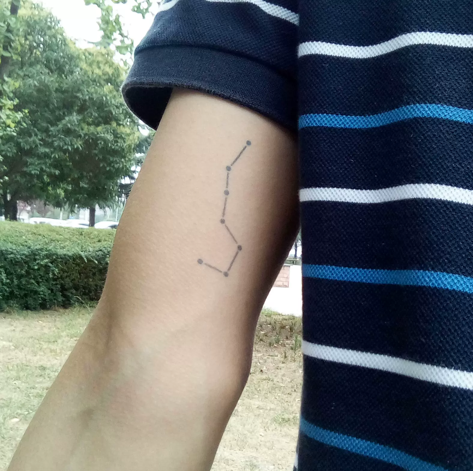 即墨蓝轻文身果汁纹身小模版北斗七星纹身图案5.5*1.5cm