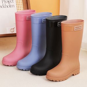
Women's rain boots fashionable high-tube rain boots fashionable new style water shoes thick sole non-slip waterproof rubber shoes