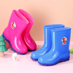 2-18 years old Rain-soaring Boyfriend Fighting Rain Boots Girls Student Children's Children's Water Shoes Waterproof Children Women Glipper
