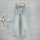 Simple and fashionable flared jeans for women 2025 new spring outfit high-waisted slim versatile nifty trousers