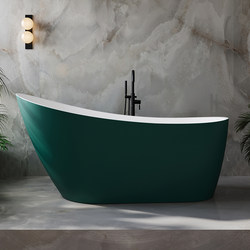 Nordic Minimalist Chaise Lounge Bed and Breakfast Hotel Large Backrest Bathtub Adult Home Use Acrylic Bathroom Freestanding Bathtub