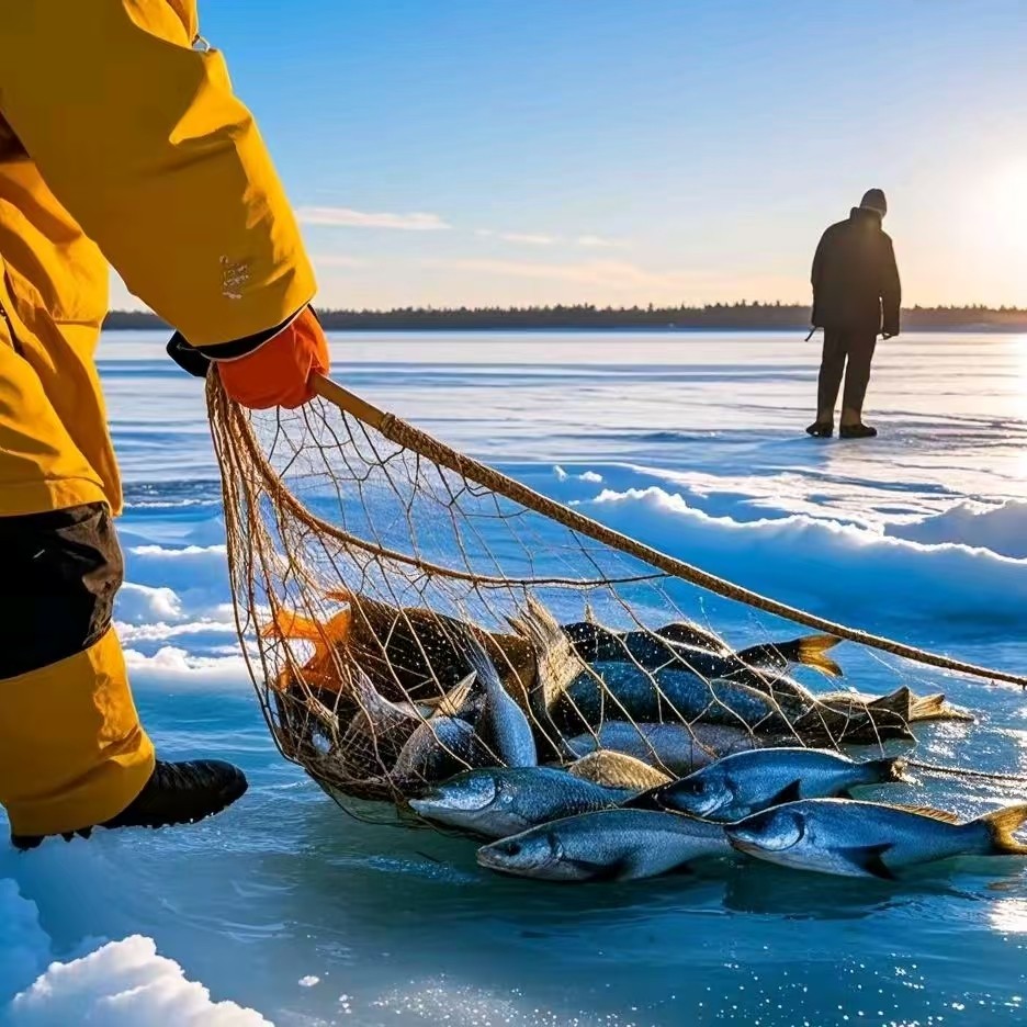 【25年冬季预售】长春往返查干湖/上门接送/品尝鱼宴/配防滑冰爪