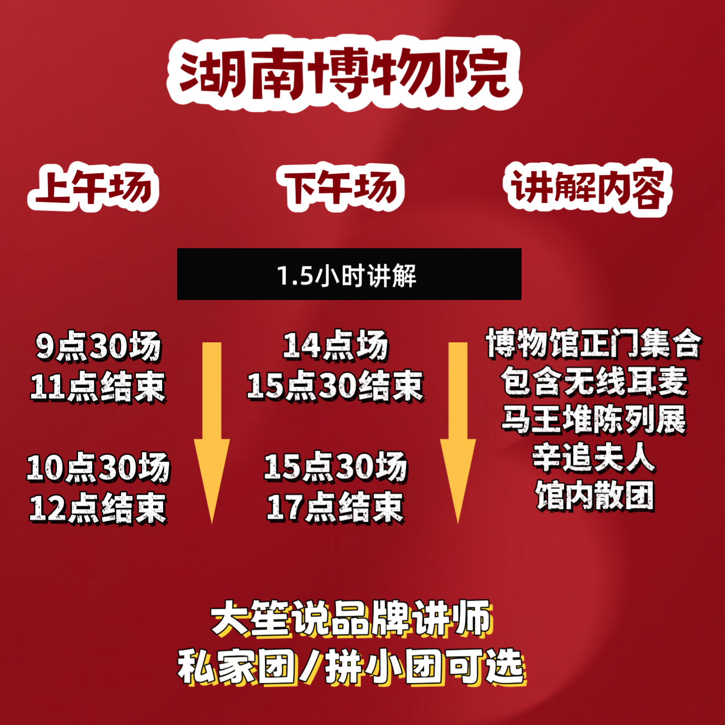大笙说@湖南省博物院1.5小时讲解小包团 上下午可选