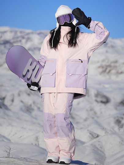 Kufun Ski Suit Set Women's Men's Waterproof Winter Snow Jacket