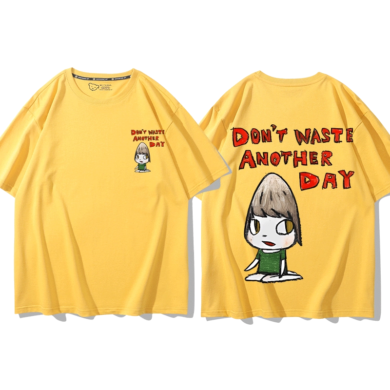 Yoshitomo Nara奈良美智大头女孩印花短袖男女夏季日系百搭T恤衫