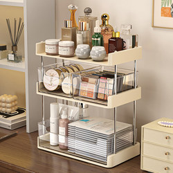 Cosmetic Storage Rack Multi-Layer Transparent Desktop High-End Lipstick and Perfume Organizer Dressing Table Skin Care Product Storage Rack