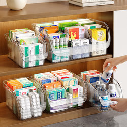 Medicine Storage Box, Household Cabinet Medicine Box, Large-Capacity Emergency Infusion Treatment Medicine Box, Compartmentalized Medicine Storage Rack