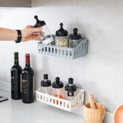 Bathroom Storage Rack, No-Drill Kitchen Storage Rack, Excavator Storage Box, Ginger and Garlic Hanging Rack, Bathroom Storage Rack