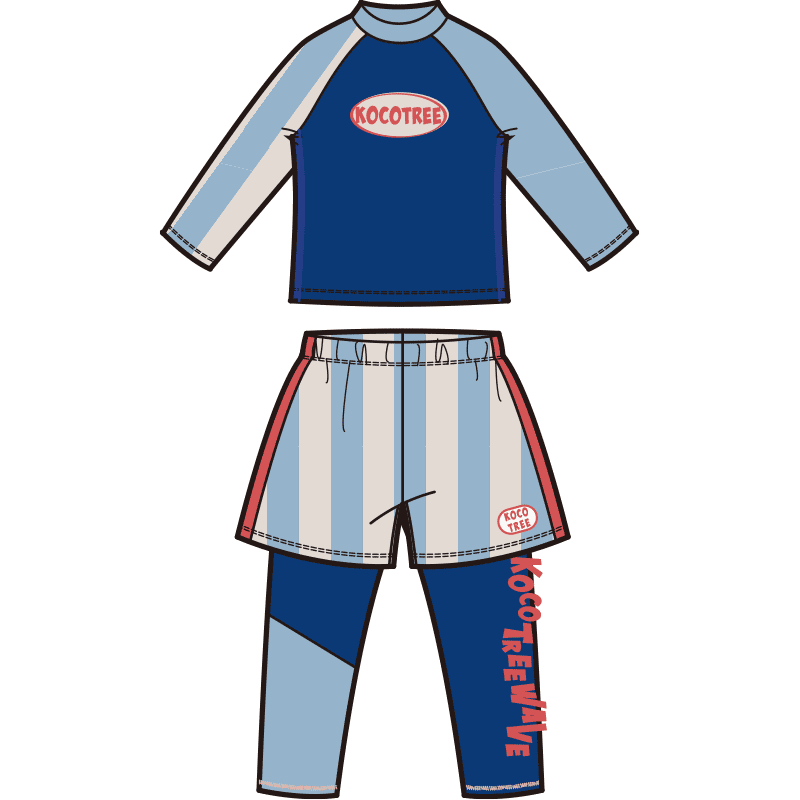 
KK tree children's swimsuits, pants, girls split swimsuits, type A boys and girls swimming sun protection, chlorine resistance, medium and large children's swimsuits