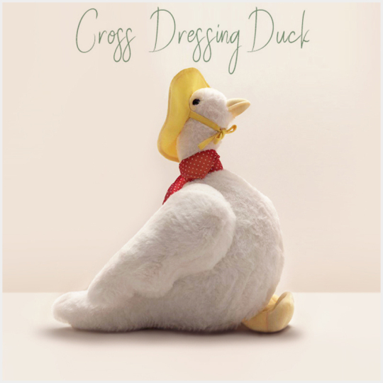 猫扇アヒルぬいぐるみ - かわいい黄色いアヒルの枕