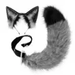 Zootopia Nick Fox Phù Hợp Với Tai Đầu Thật Cáo Đuôi Cos Triển Lãm Truyện Tranh Fursuit Đạo Cụ Nick A Đồ chơi đuôi cáo