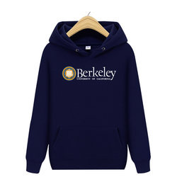 University of California, Berkeley (Ucb) Uniform Sweatshirt, Hooded Pullover, Autumn and Winter Fleece-Lined, Thickened Long-Sleeve Class Uniform Jacket