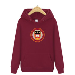 Boston College Sweatshirt Pullover Hooded School Logo Uniform Couple Outfit Autumn and Winter Youth Class Uniform Long-Sleeved Jacket
