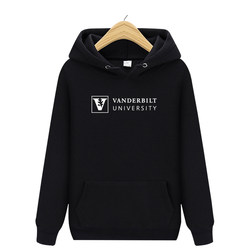 Vandy Vanderbilt University Sweatshirt Pullover Hooded School Uniform for Men and Women, Autumn and Winter Fleece-Lined Thickened Oversized Jacket Trendy