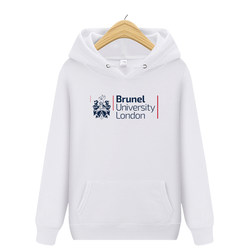 Brunel University London Sweatshirt with Fleece Lining, Thickened Winter Hoodie Jacket, Student Class Uniform