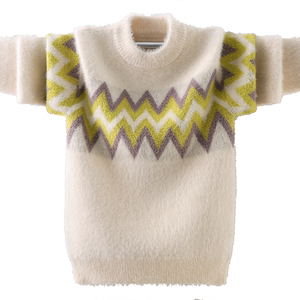 
Yalu boy mink sweater pullover 2025 spring new medium and large children's sweater loose casual top